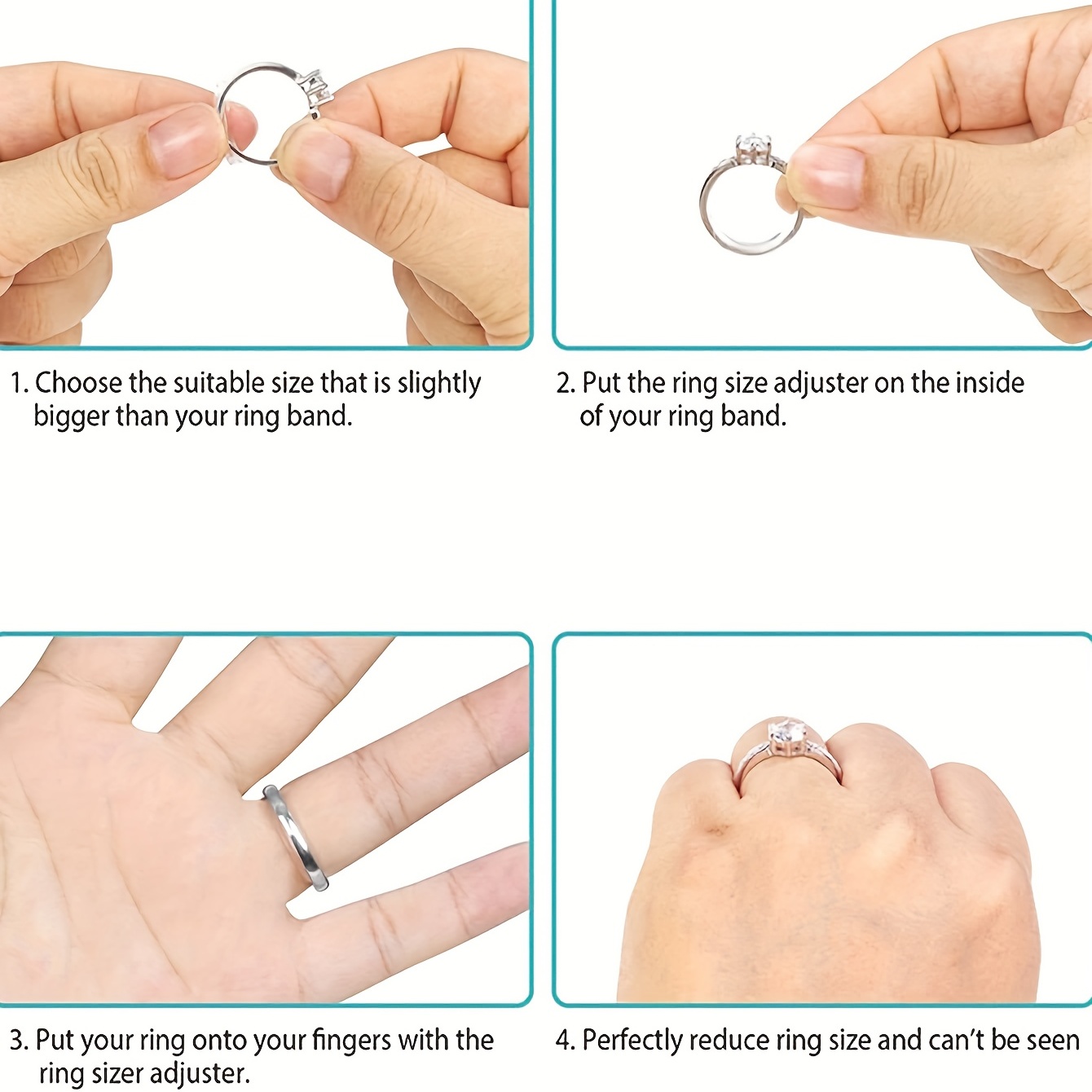 8pcs Ring Size Adjuster for Loose Rings
