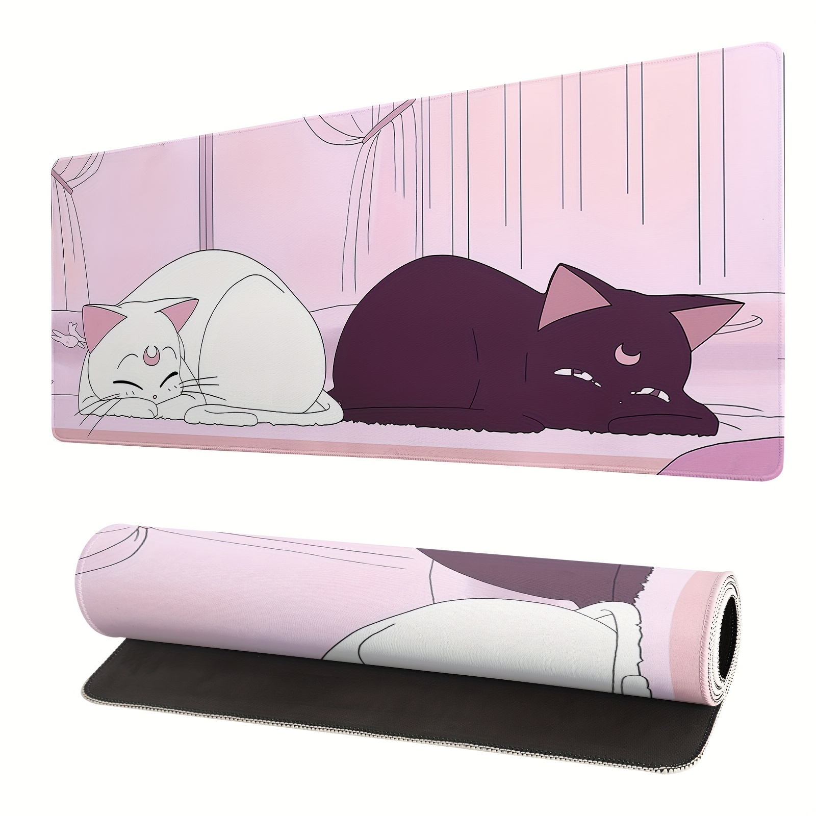 Tappetino per mouse con motivo di gatto, 24 x 19 cm, tappetino per il (O8k)