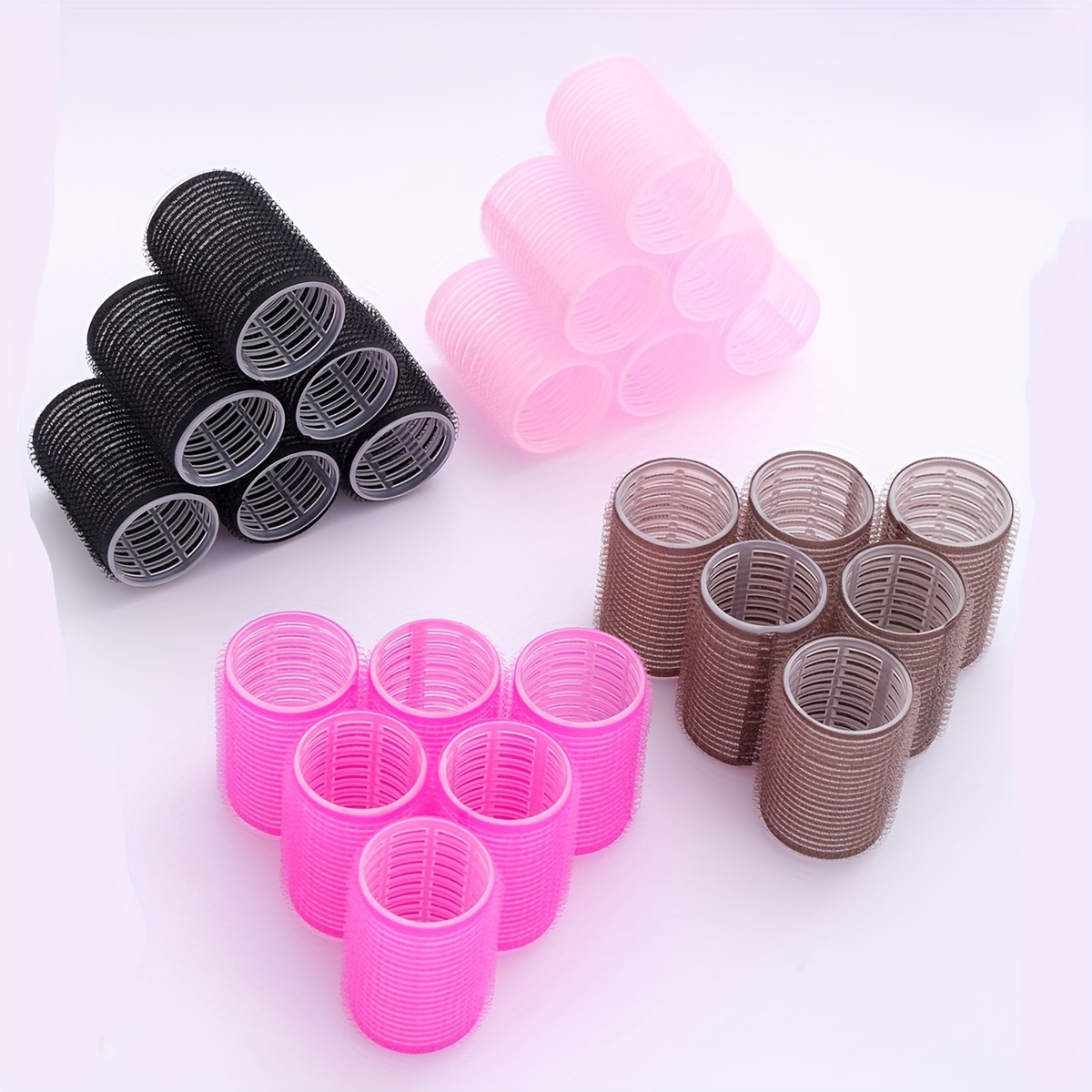 Jumbo Hair Curlers Rollers,24Pcs Big Hair Rollers Set with 12 Hair Curlers  Self Grip Holding Rollers and 12 Stainless Steel Duckbill Clips for Long  Medium Short Thick Fine Thin Hair Bangs Volume