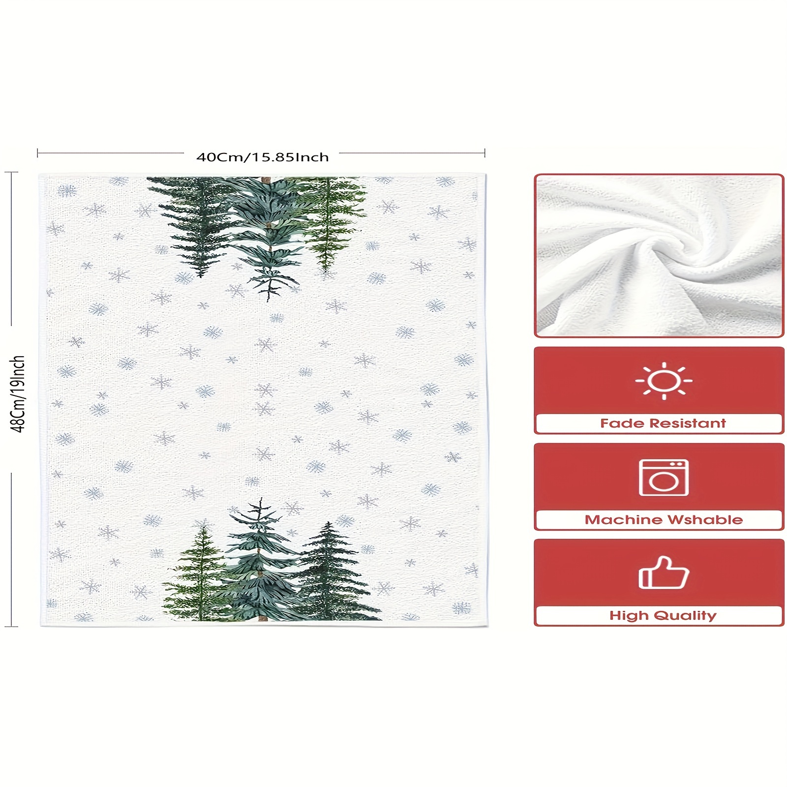 Hand Towels Christmas Theme Kitchen Towel Snowflake - Temu