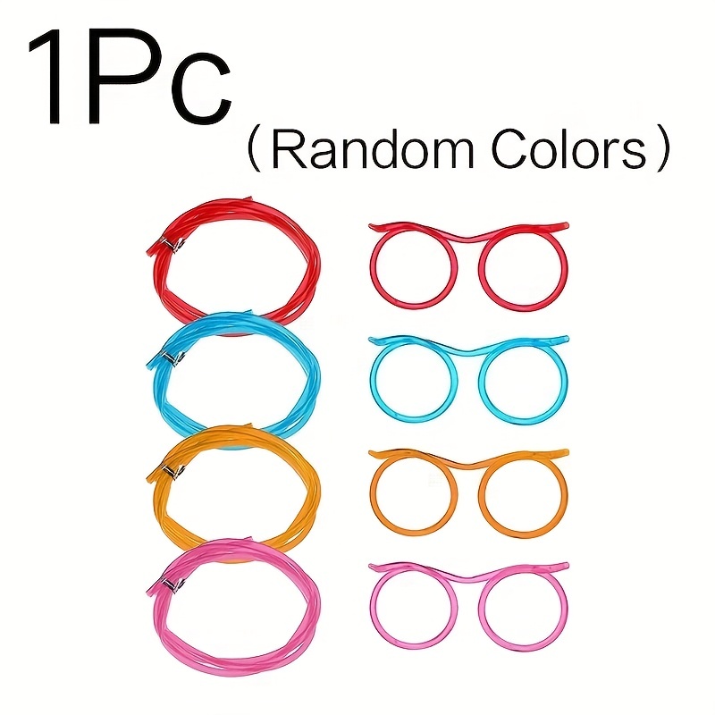 Straw Glasses Funny Soft PVC Glasses Flexible Drinking Straws Kids Party  Supplies Bar Supplies Accessories Creativity Toy