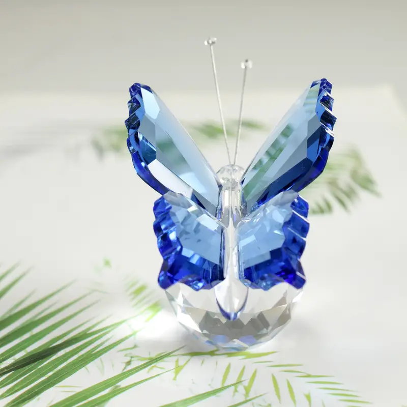 Crystal Flying Butterfly With Crystal Ball Base Statue - Temu