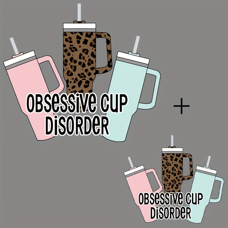 Leopard coffee cup stickers