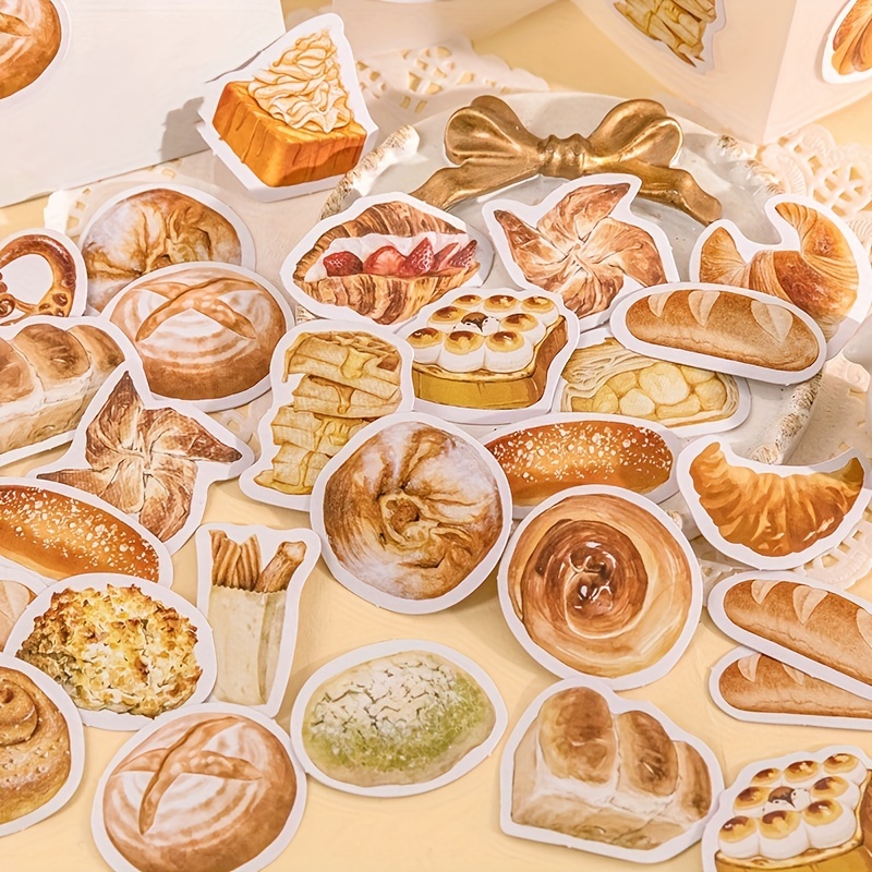 Creative Cartoon Cute Bread Stickers For Scrapbooking Diy - Temu