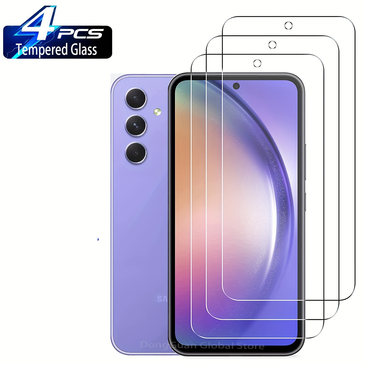 

4pcs Screen Protector Tempered Glass Film Fall Resistant Glass Compatible For Galaxy A14/a13/a13 5g/a14 5g/a02s/a03s/a03/a12/a23/a24/a33/a51/a52/a53 5g/a54 5g/s21/s21+/s22/s22+/23/s23+/s23 Fe 5g