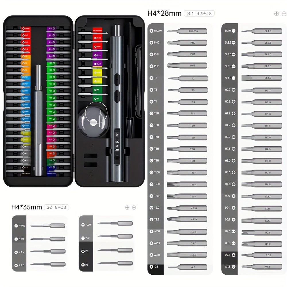 1 Set 6 In 1 Precision Electric Screwdriver Set Manico - Temu Italy