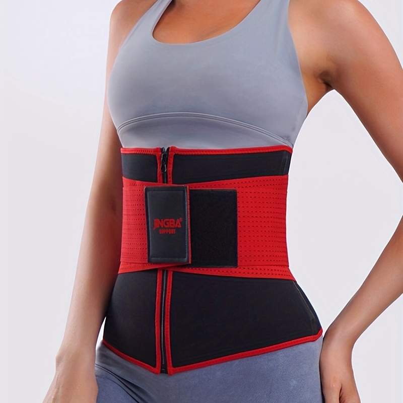 Adjustable Slimming Sweat Belt Waist Trainer Band Support Zipper Men Women