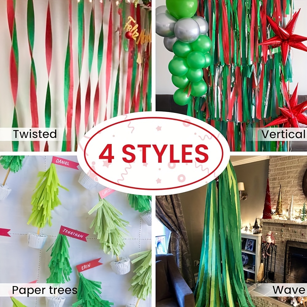 Red White Green Hanging Paper for Christmas Party Decorations