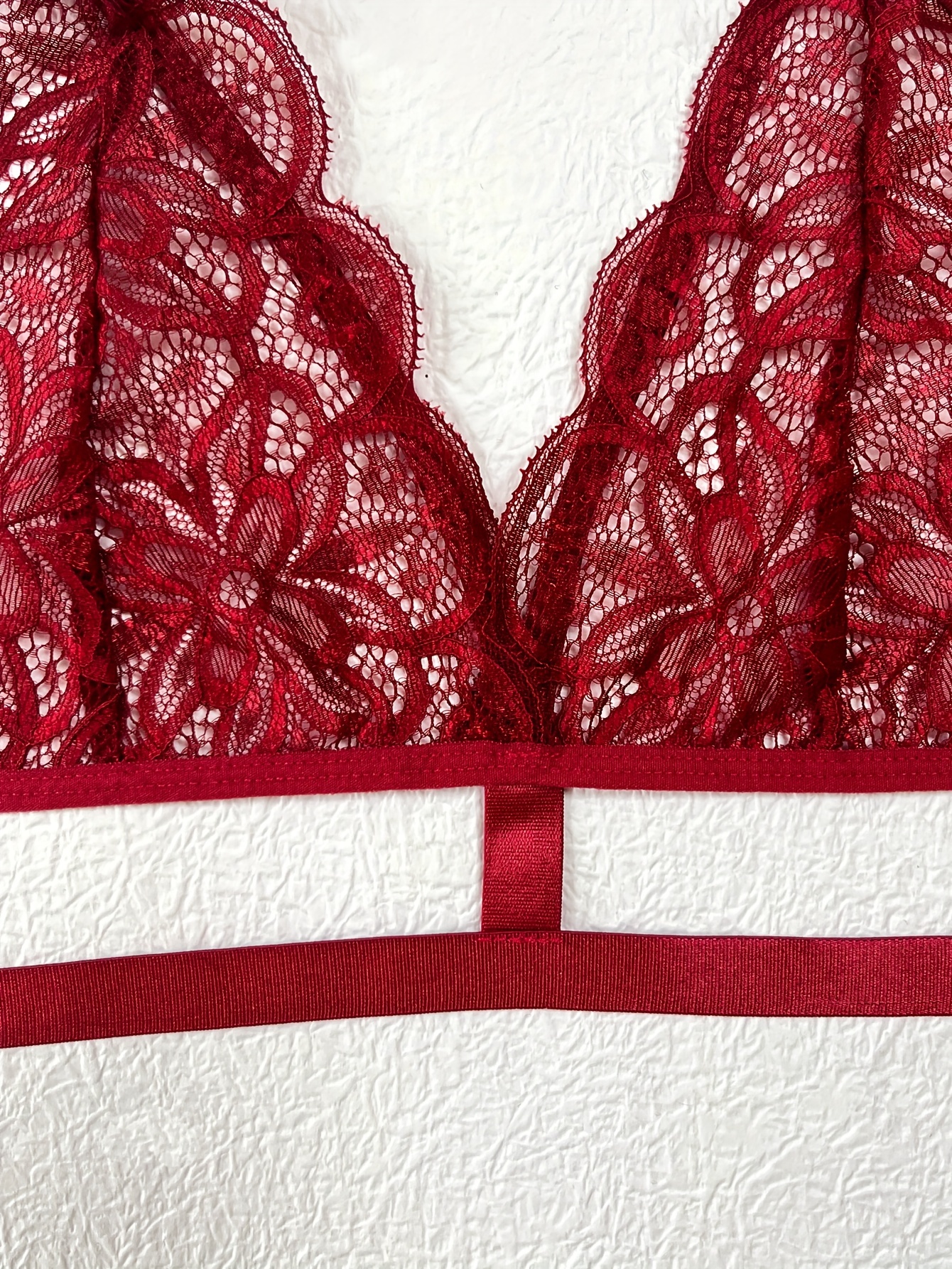 Women's Lingerie Ladies Underwear Lace Solid Color Cutout Soft