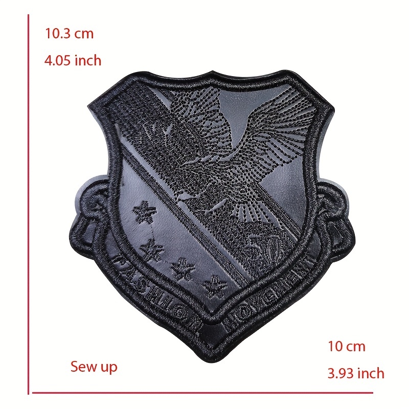 2pcs Black PU Leather Iron on Patch Sewing Embroidery Patches