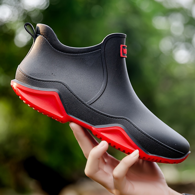 Men Rain Boots Wear resistant Waterproof Non slip Top - Temu Canada