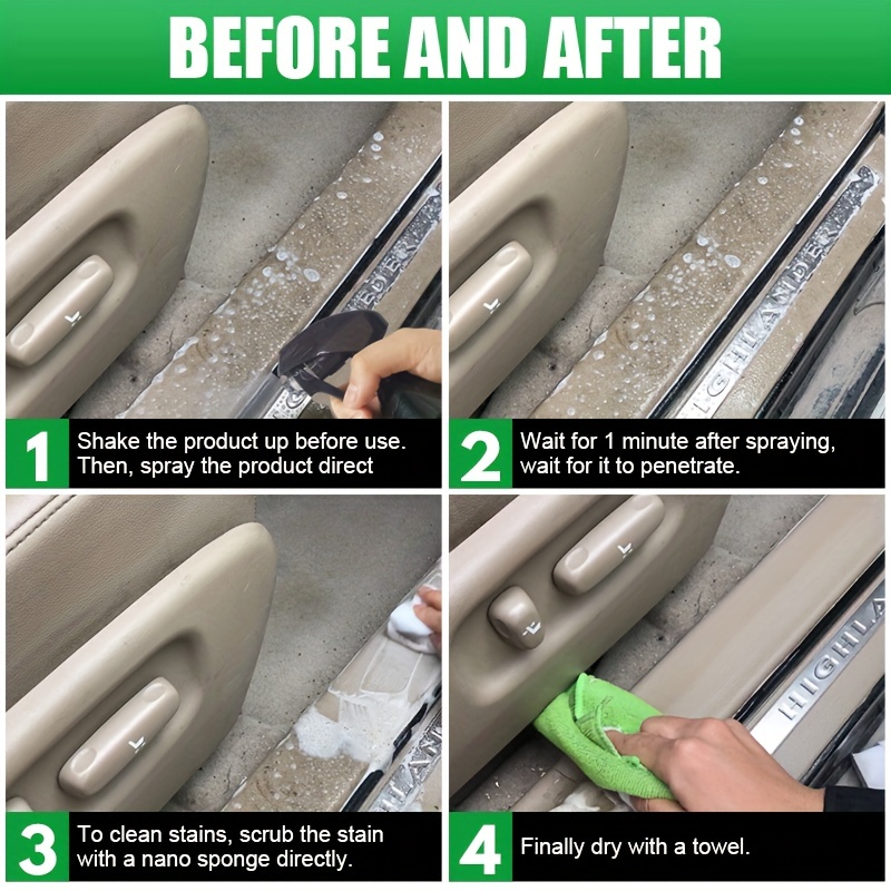 Tiitstoy Super Cleaner Effective Car Interior Cleaner Leather Car Seat  Cleaner Stain Remover for Carpet, Upholstery, Fabric, Sofa Car Headliner  Seat