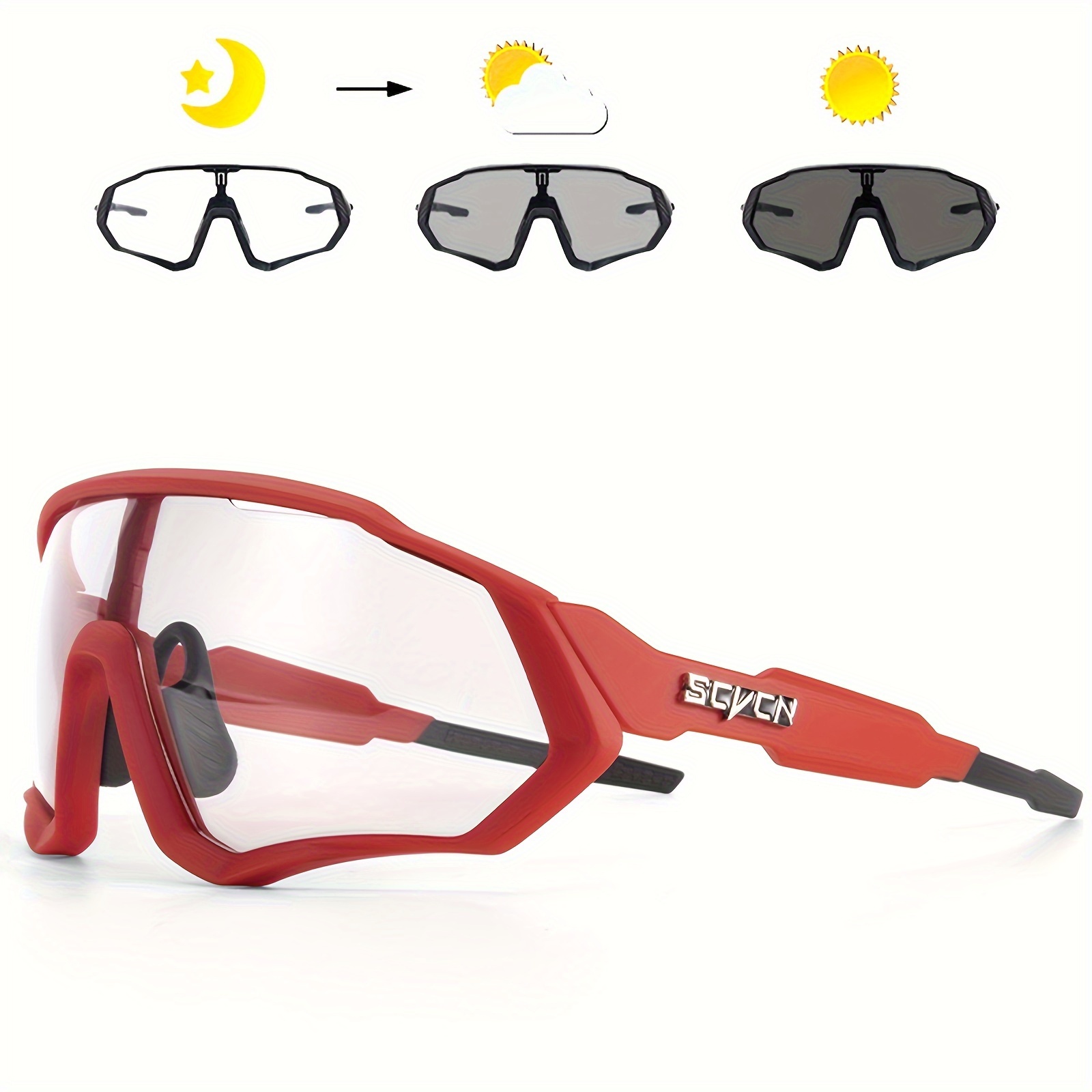 Unique Photochromic Sports Sunglasses Men Women Outdoor Sports