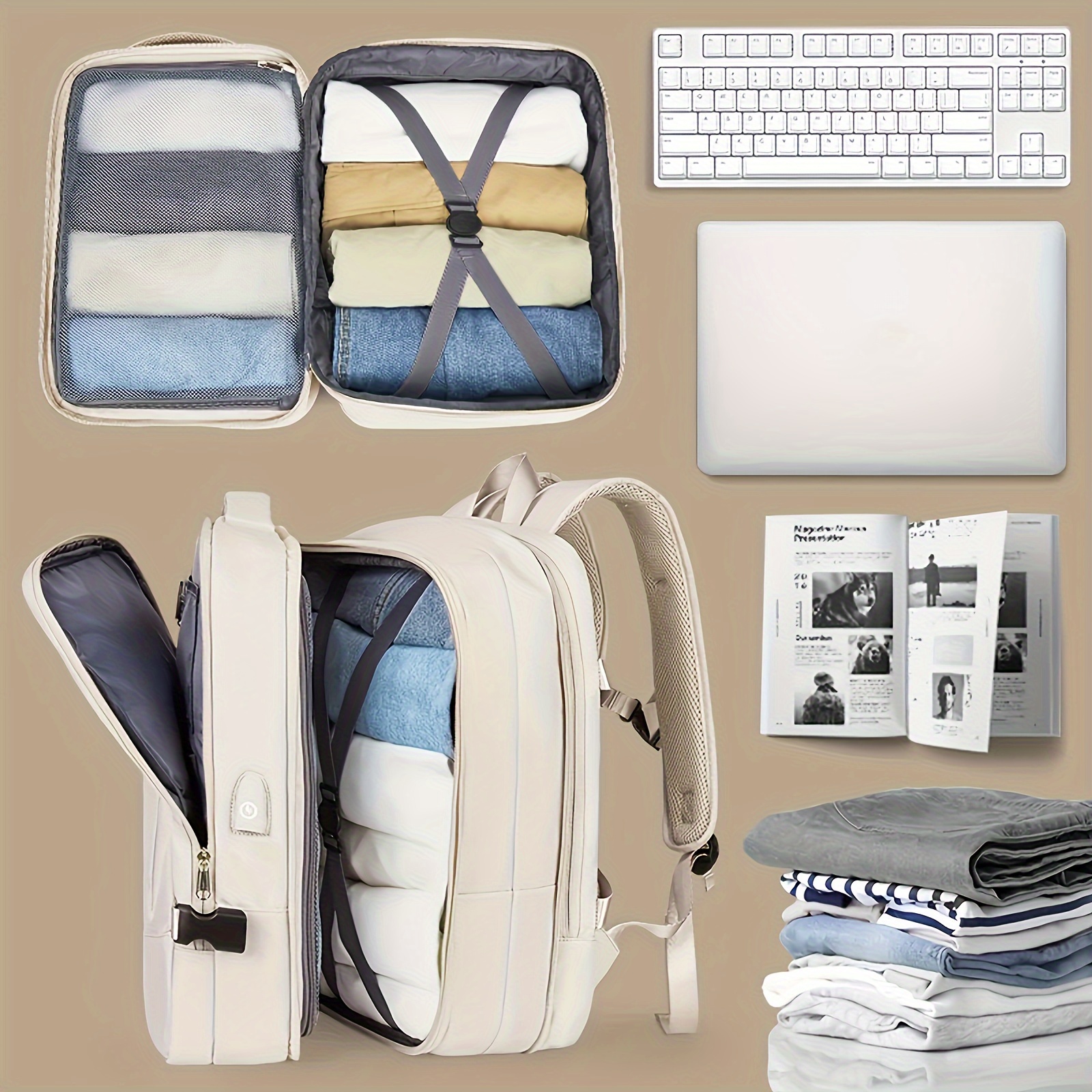 Men's Travel Backpack Flight Approved Carry Backpack - Temu