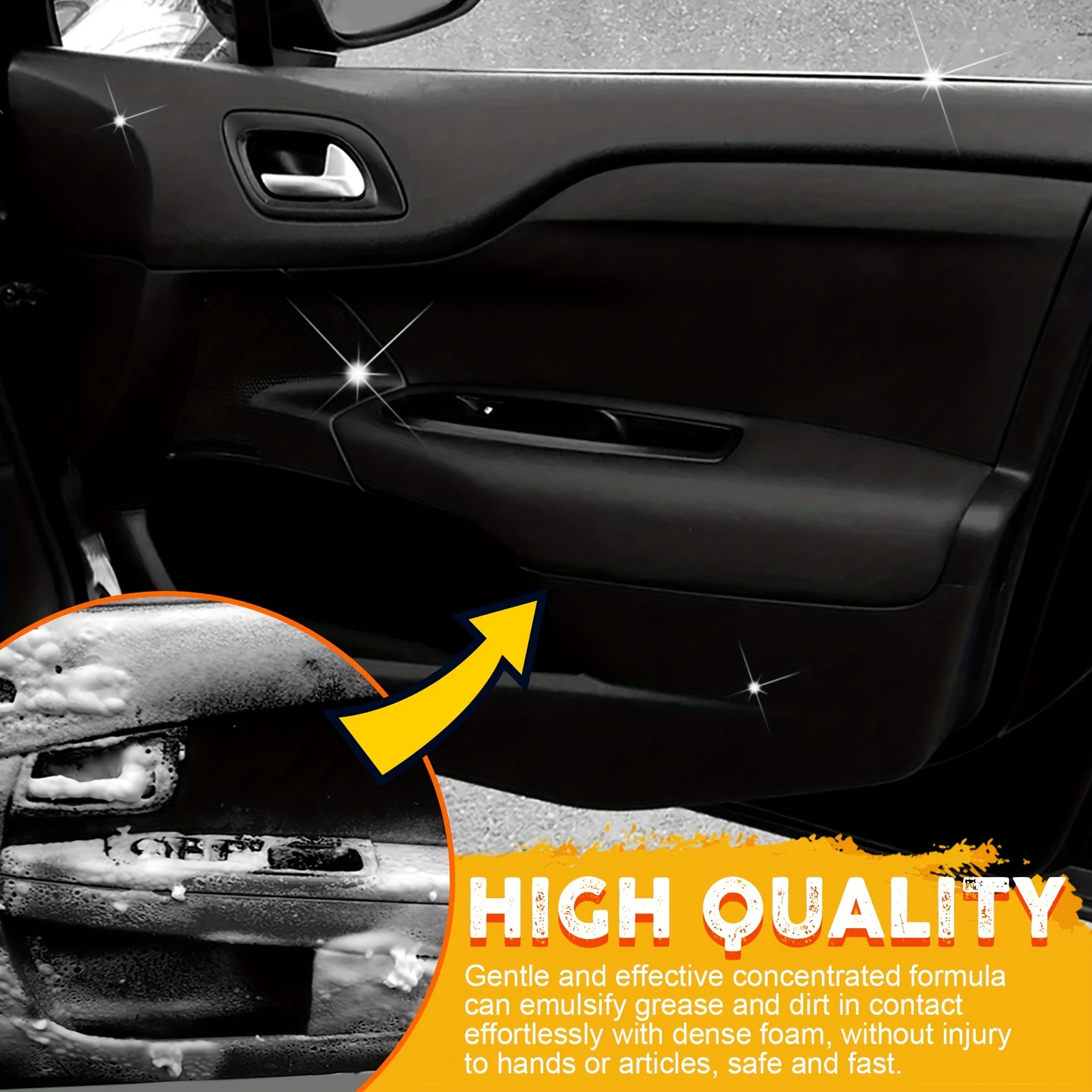 Car Multi-function Foam Cleaner Interior Fabric Seat Steering Wheel Plastic  Stain Cleaner - Temu