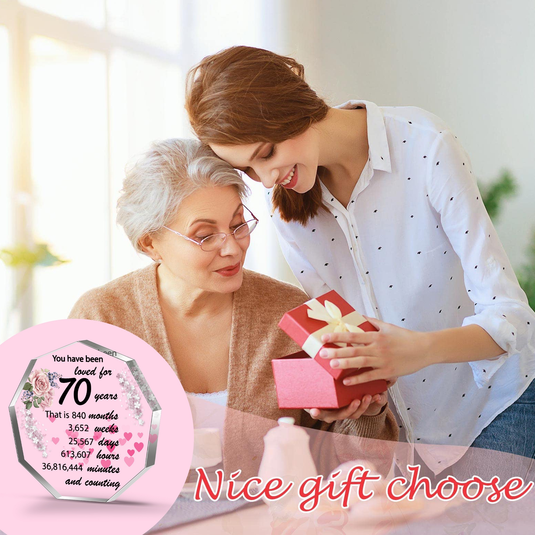 1pc Regalos Mujer 70 Años Regalo Especial Cumpleaños Mujer - Temu