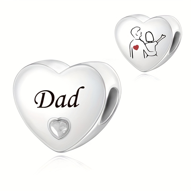 1pc Heart-shaped Figurine Decoration Bead Pendant, Suitable For Jewelry Making, Daily Wear, Or Valentine's Day, Mother's Day, Christmas, And Birthday Gifts