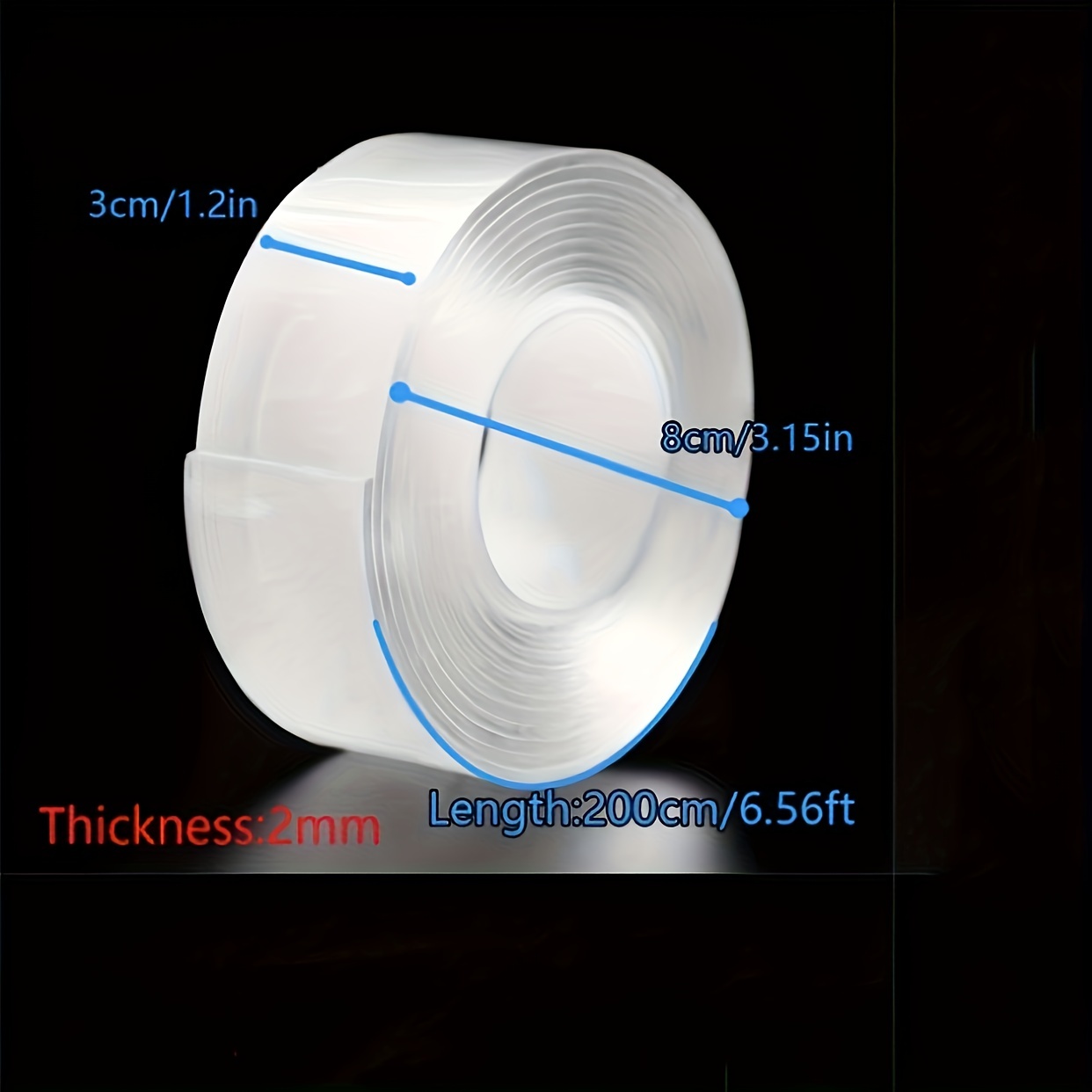 Double Sided Transparent Nano Tape For Bathroom Home Decoration,paste Items  Traceless, Removable Nano Tape For Office - Office & School Supplies - Temu