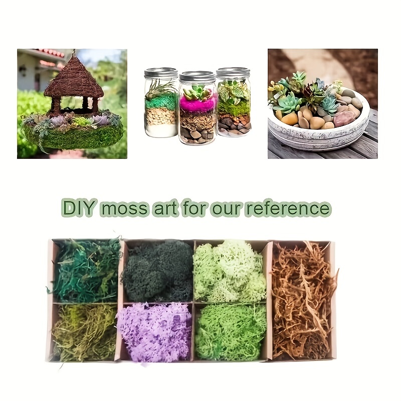 1 pack green moss for planters artificial moss lichen forest moss