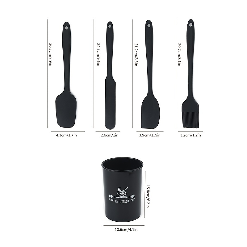 15pcs Rose Gold Silicone Kitchen Utensils Set Heat Resistant Cooking
