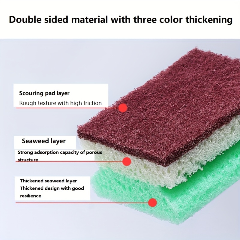 Dish Scrubbing Brush, Pot Scrubber, Microfiber Dish Cloths, Thickened  Double Layer Cleaning Cloth, Cleaning Sponge, Cleaning Tools, Kitchen  Accessories, Kitchen Gadgets, Cleaning Stuff - Temu