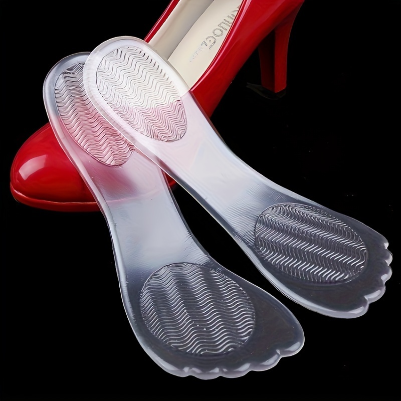

1pair Colorful Silicone Pads, Transparent Silicone Soft Suspension Massage Insoles