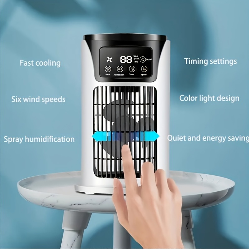 Hduacuge Portable Automatic Remote Air Conditioner, USB Personal Air  Conditioner Mini Conditioner with 3-Speed Electric Fan White :  : Home & Kitchen