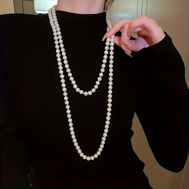 Stacked 2025 pearl necklace