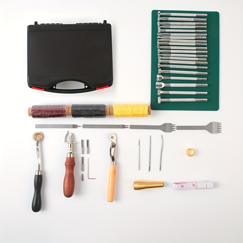 Faux Leather Craft Hand Sewing Kit Tool Set Diy Sewing - Temu