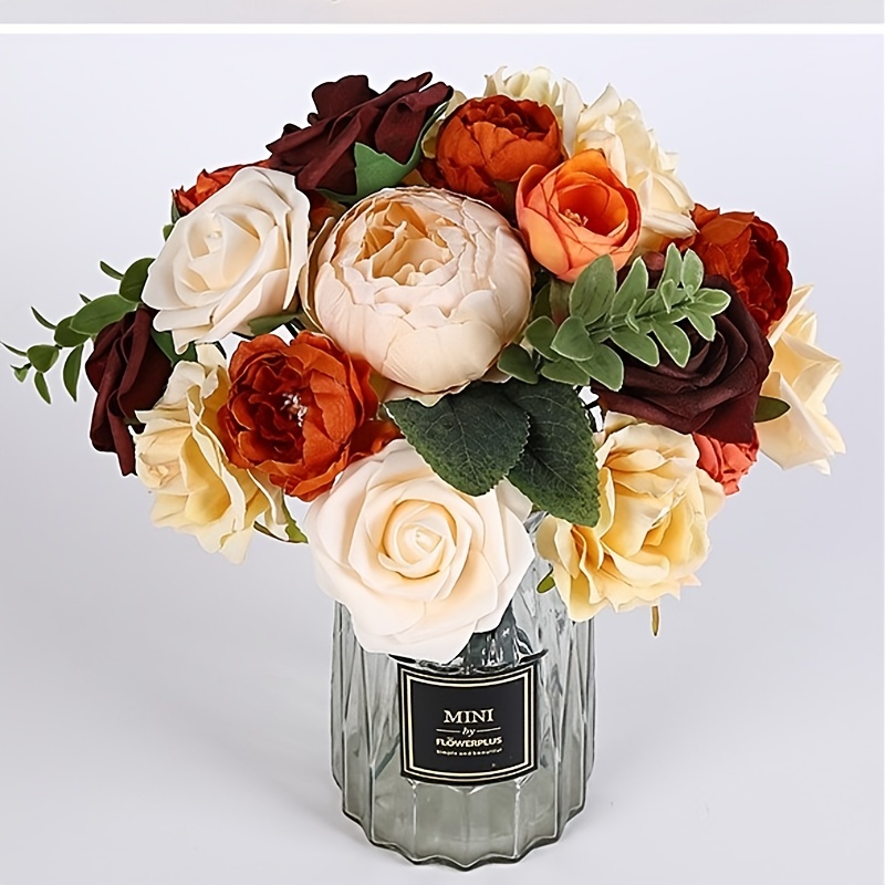 1 box, Gradient Color Artificial Flowers Combo Set for DIY Wedding  Bouquets, Centerpieces, and Home Decorations