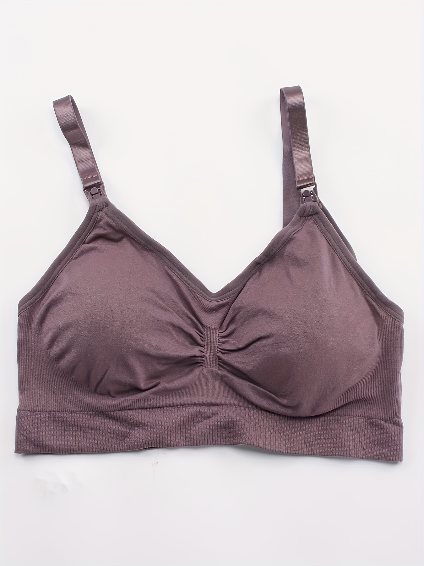 3pcs Women's Elastic Front Button Lingerie Postpartum Feeding Bras