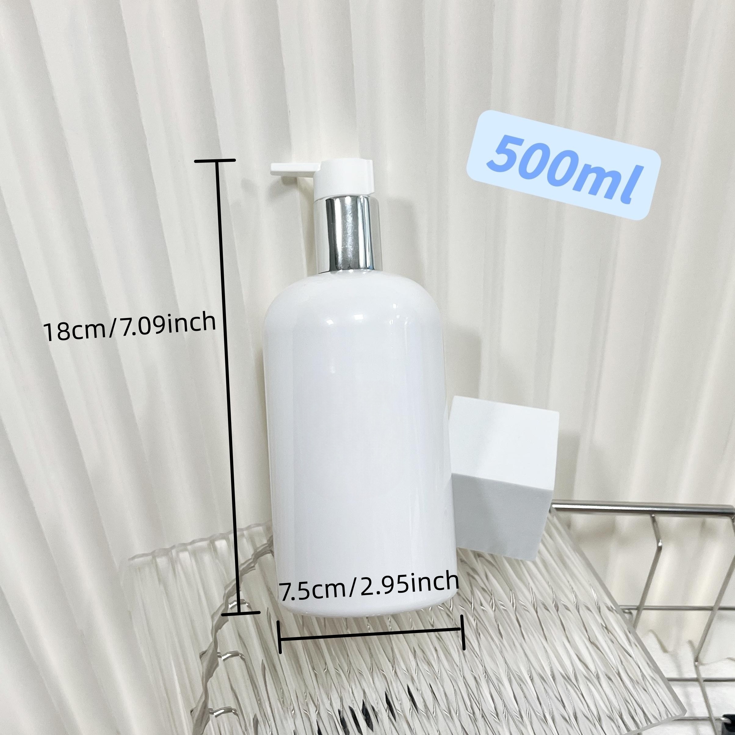 White Ceramic Soap Dispenser (18cm x 7.5cm x 7.5cm)