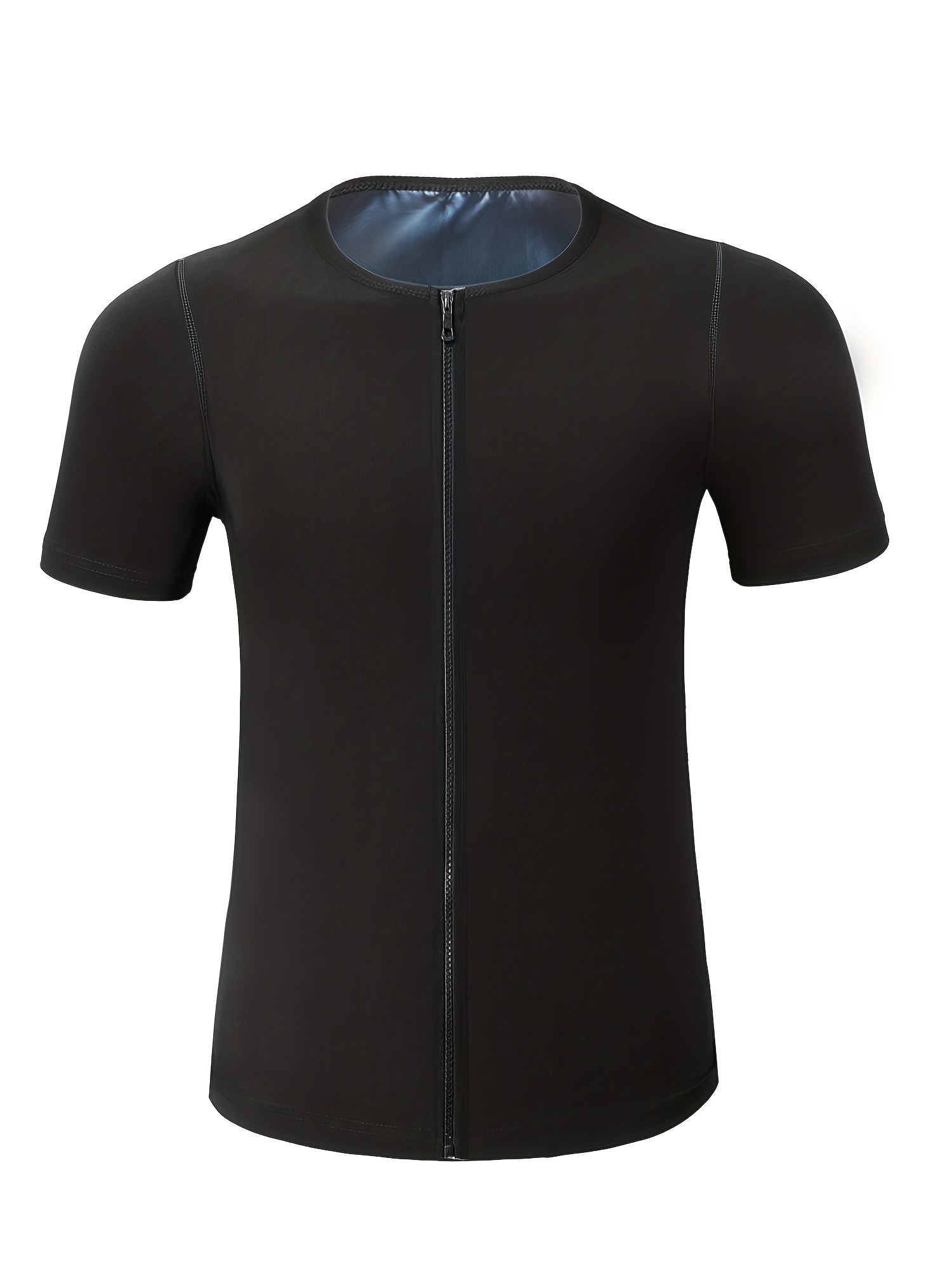 Men's Sweat Sauna Vest Athletic High Stretch Zip Body Shaper - Temu