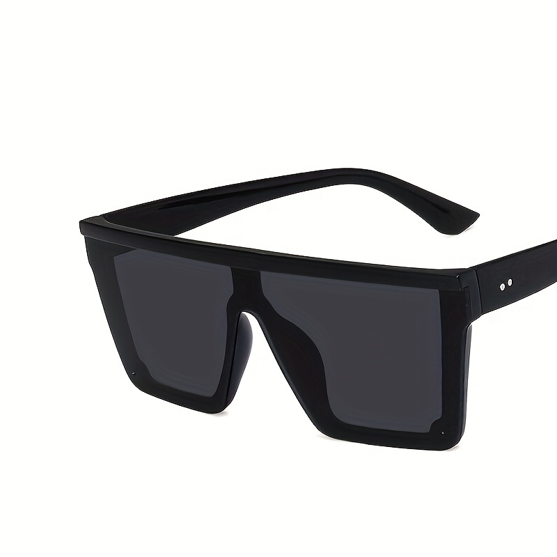 1pc Mens Sunglasses Big Frame Polygonal Metal Frame Sunglasses