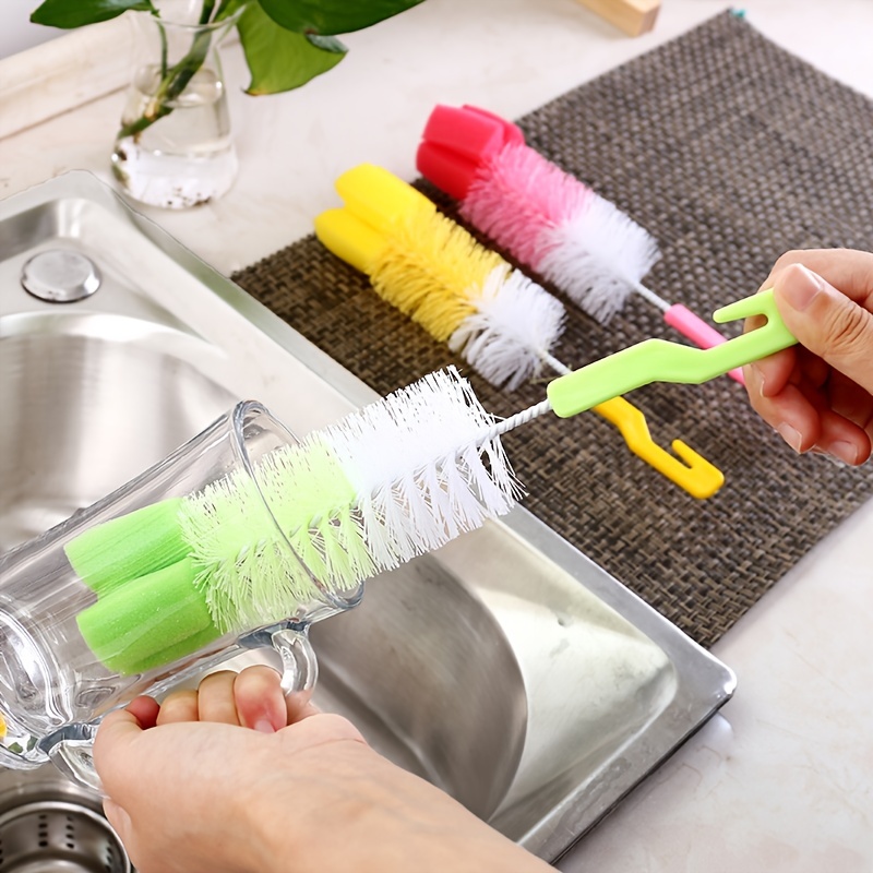 3in1 Cup Lid Brush Multifunctional Cup Bottle Brush Kitchen Tableware  Tools,Suitable for Various Bottle Mouths and Some Difficult to Parts