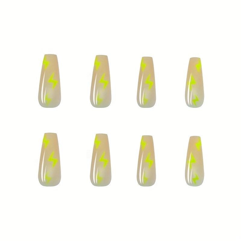 24 PCS Faux Nails With Glue & Jelly Gum Multiple Colors & Finishes