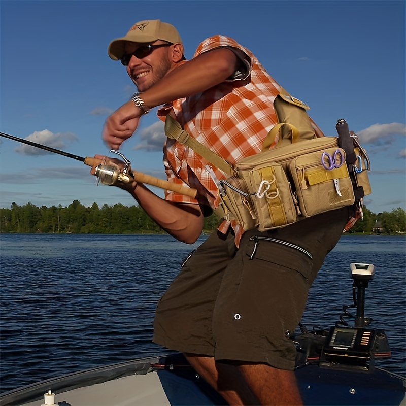 Waterproof Zipper Fishing Tackle Bag Multifunctional - Temu Australia