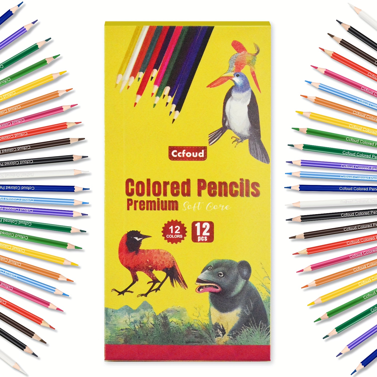 Set Colors Painting Box Children  Box Colored Pencils Children