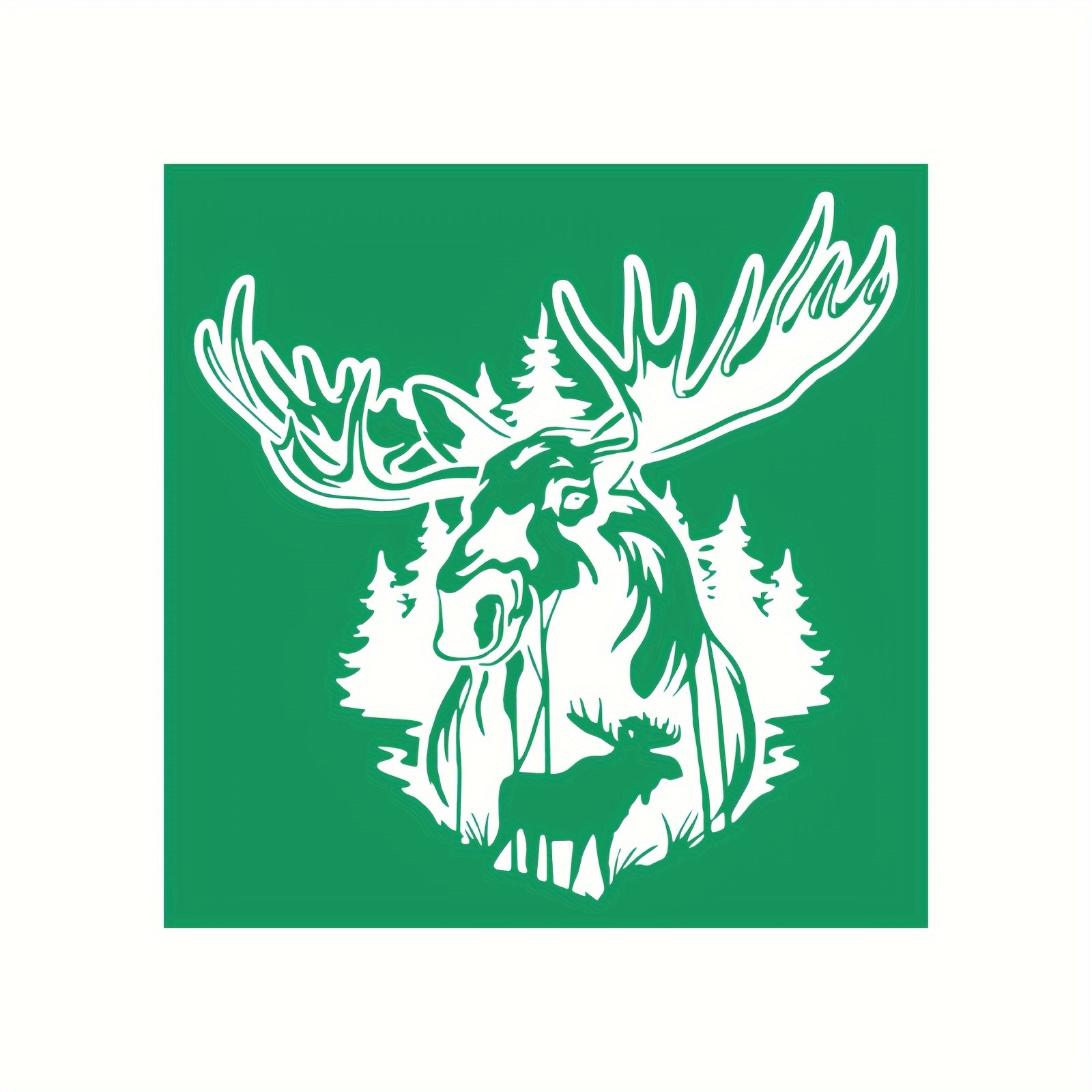 DGAGA Self-Adhesive Silk Screen Stencils Holiday Christmas Screen Printing  Stencils Antlers Reusable Stencil for Craft Transfer Stencil for Painting