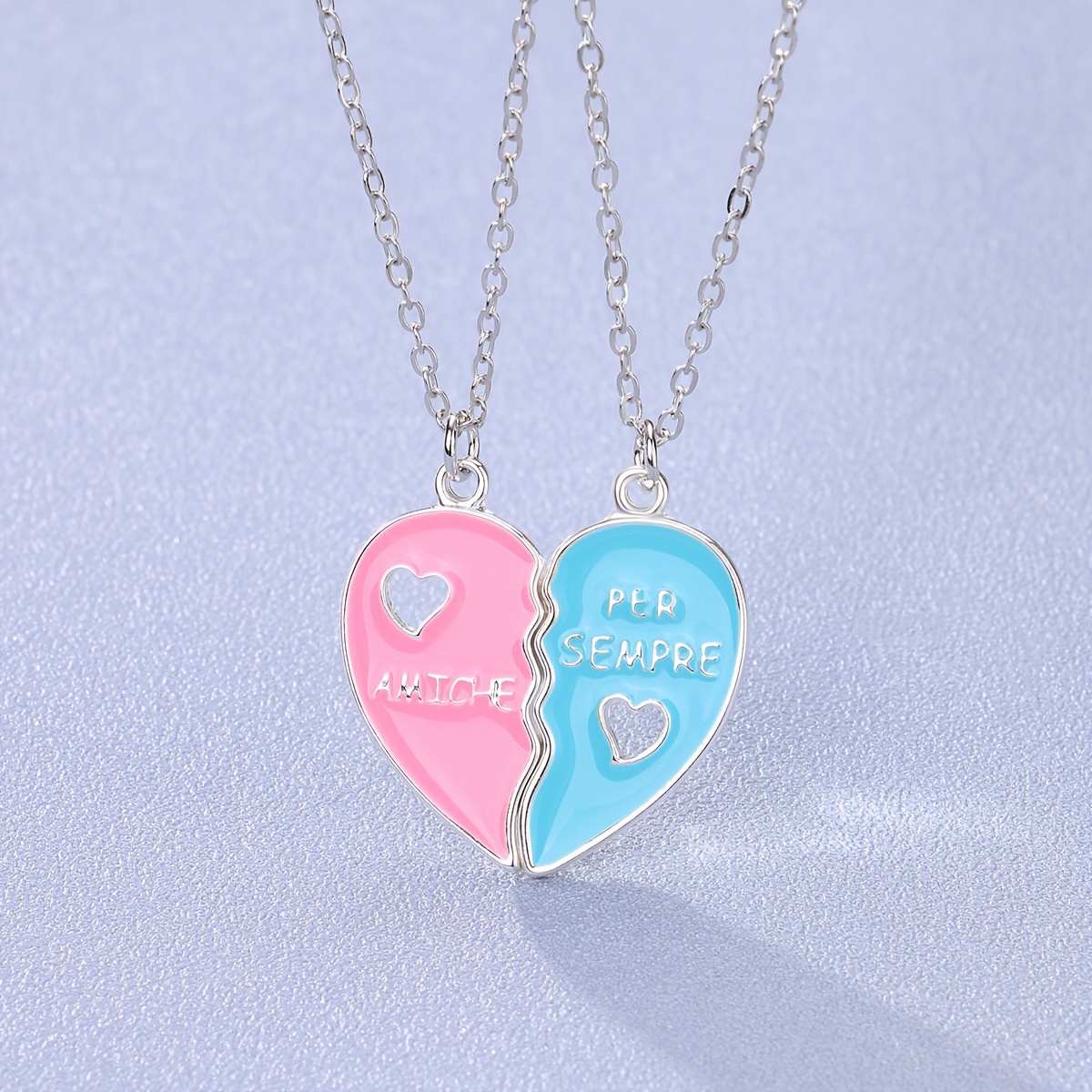 2pcs Girls Cartoon Dolphin Charm Zinc Alloy Cute Necklace For Daily  Decoration