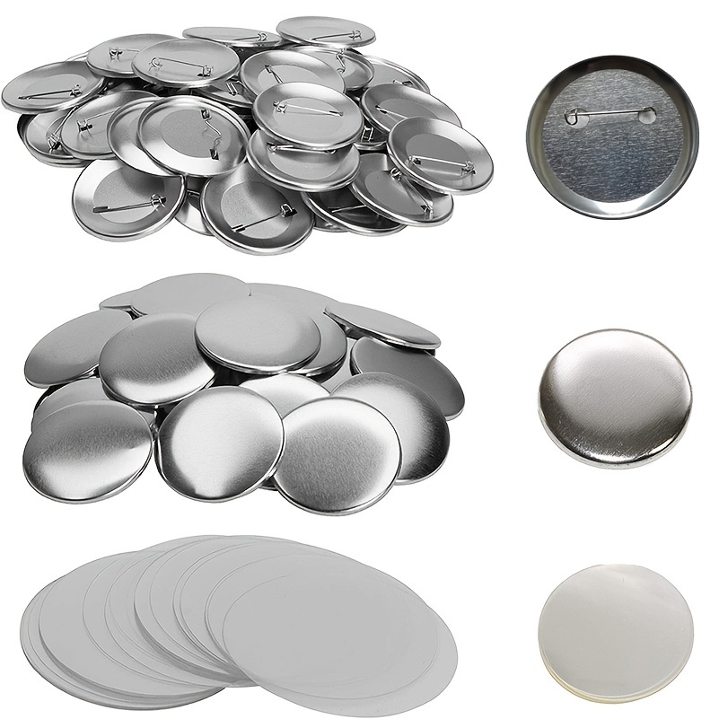 Blank Button Making Supplies Round Badge Button Parts Metal - Temu