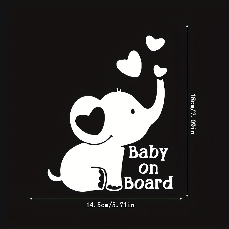 Baby On Board Elephant Reflektierende Aufkleber - Temu Austria