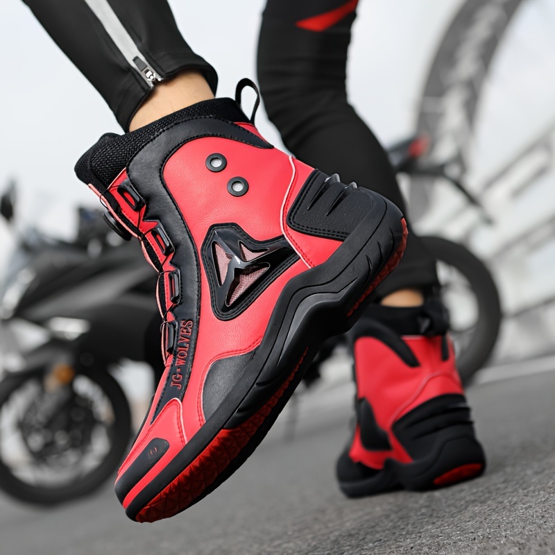  Alonepat Botas de motocross de microfibra impermeables para  hombre, zapatos de moto transpirables : Automotriz