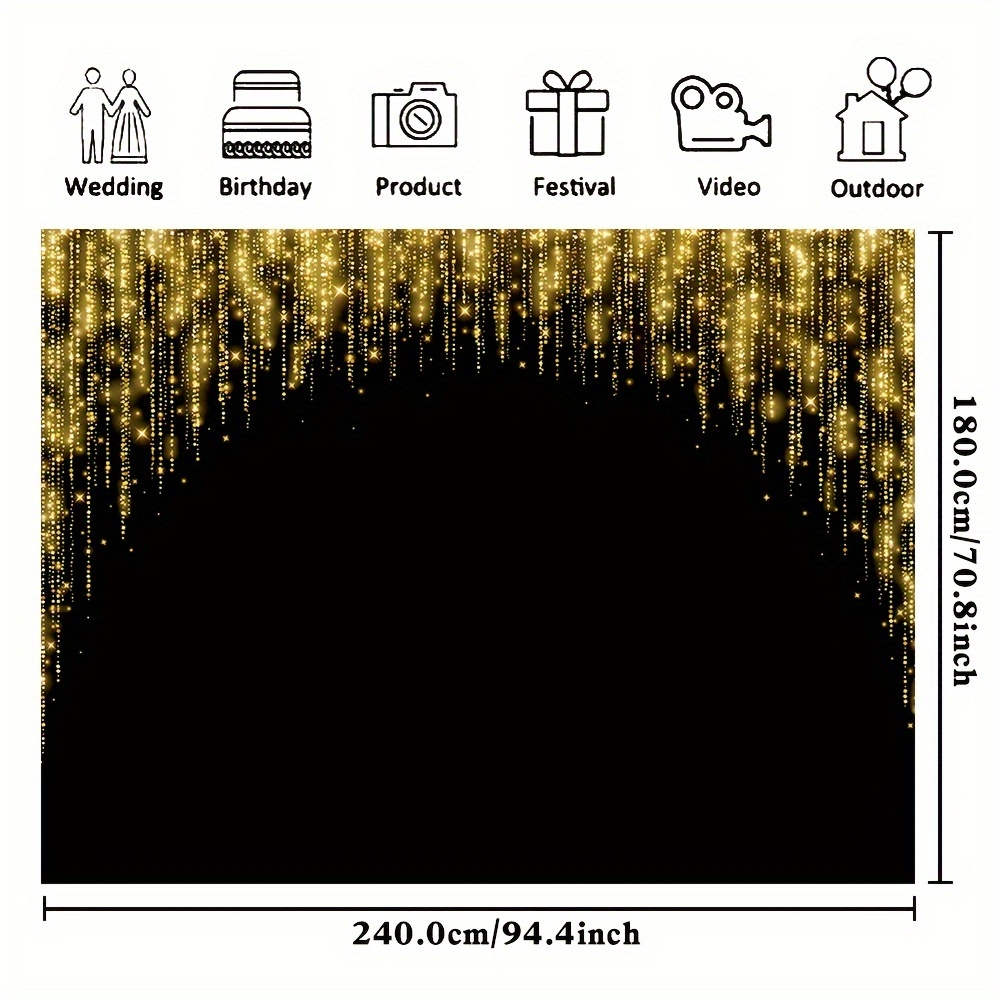  Oro brillo cumpleaños telón de fondo personalizar fondo para  photocall boda nupcial ducha puntos brillantes photocall A5 7x5ft/2.1x1.5m  : Electrónica
