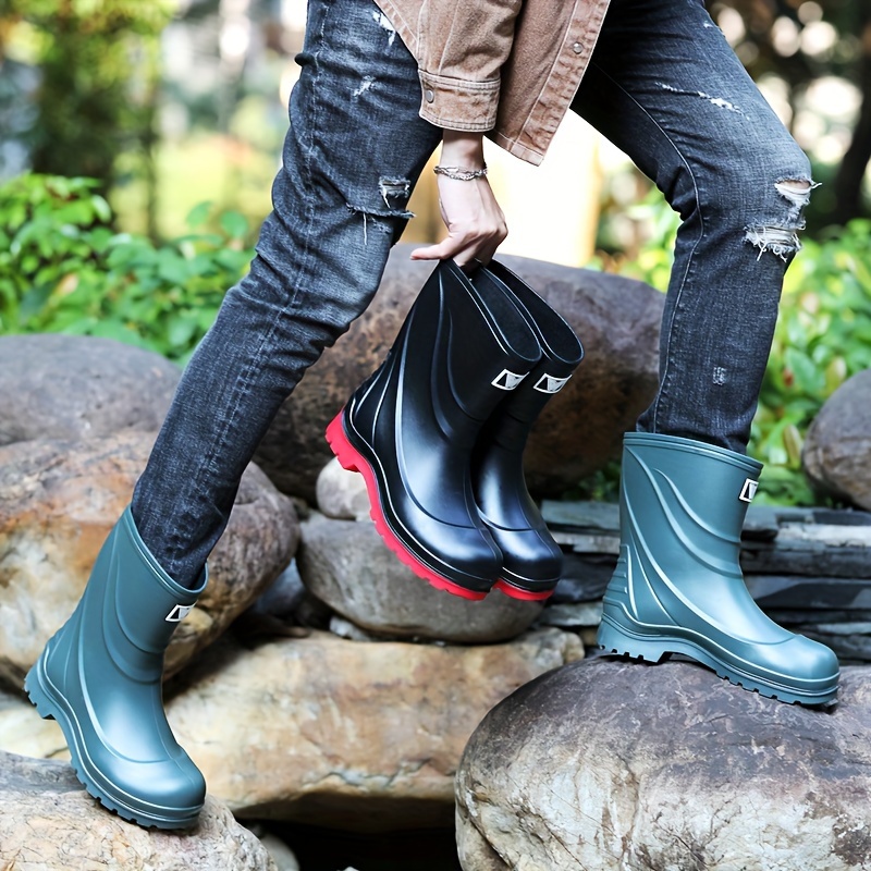 Mens Rain Boots Non Slip Wear Resistant Waterproof Rain Shoes For Outdoor  Working Fishing, Shop On Temu And start Saving