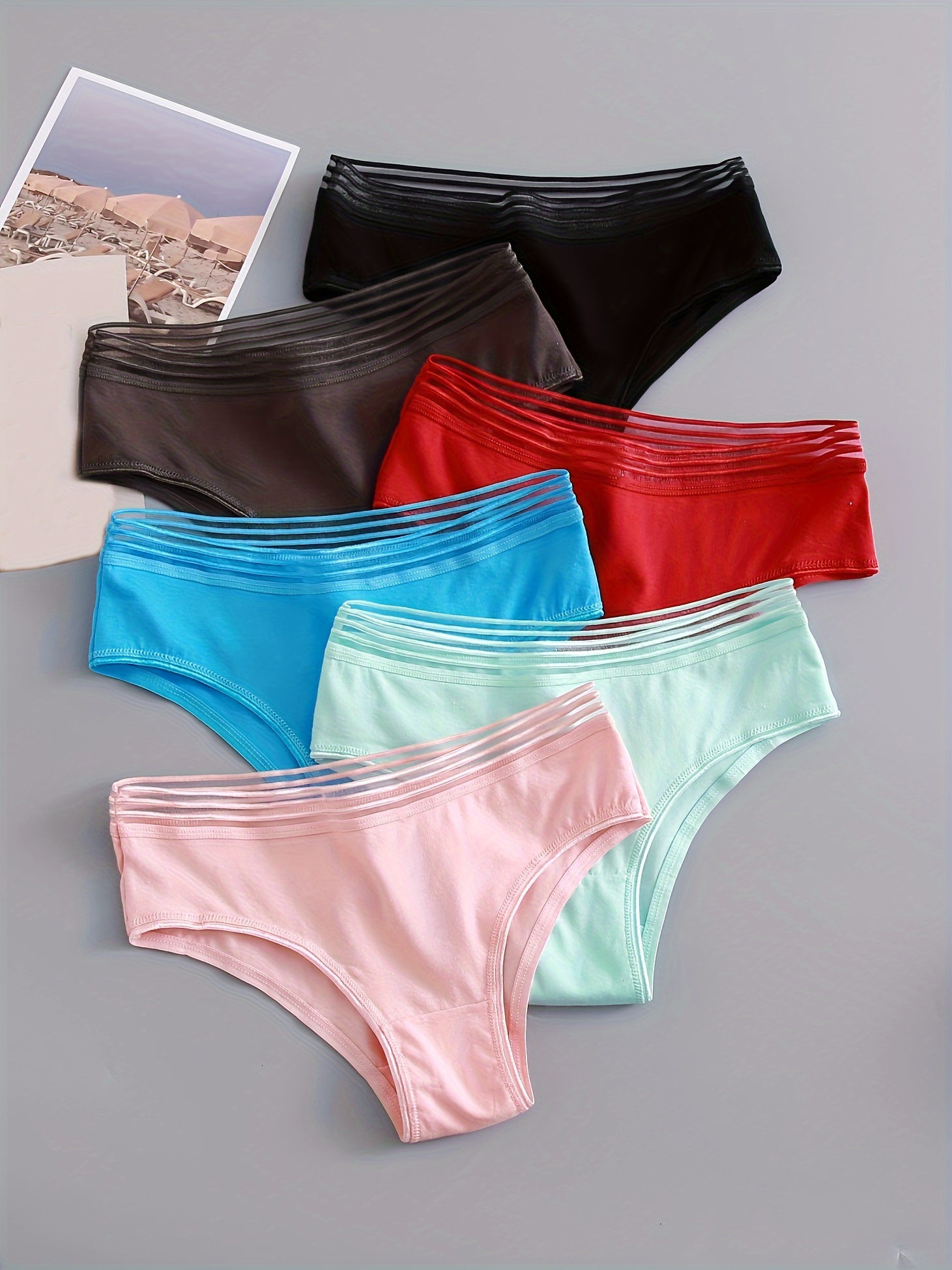 Women's Solid Seamless Comfortable Low Waist Panties - Temu