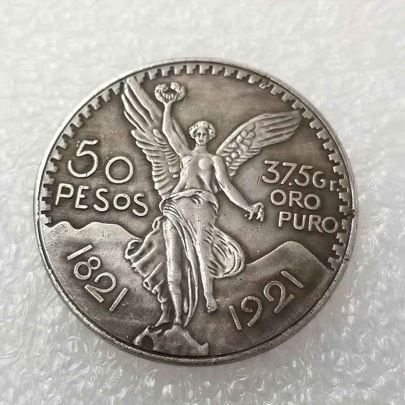 Vintage 1921 Spanish Angel Liberty Coins - Antique Copper & Silver-Plated  Collection - Perfect Gift for Kids!