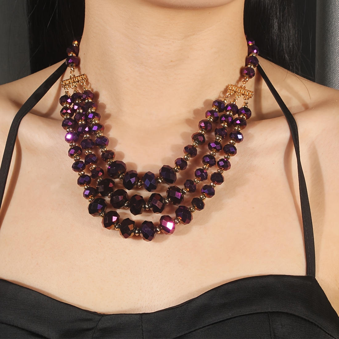 3pcs Earrings Plus Necklace Set Evening Party Decor Birthday Gift