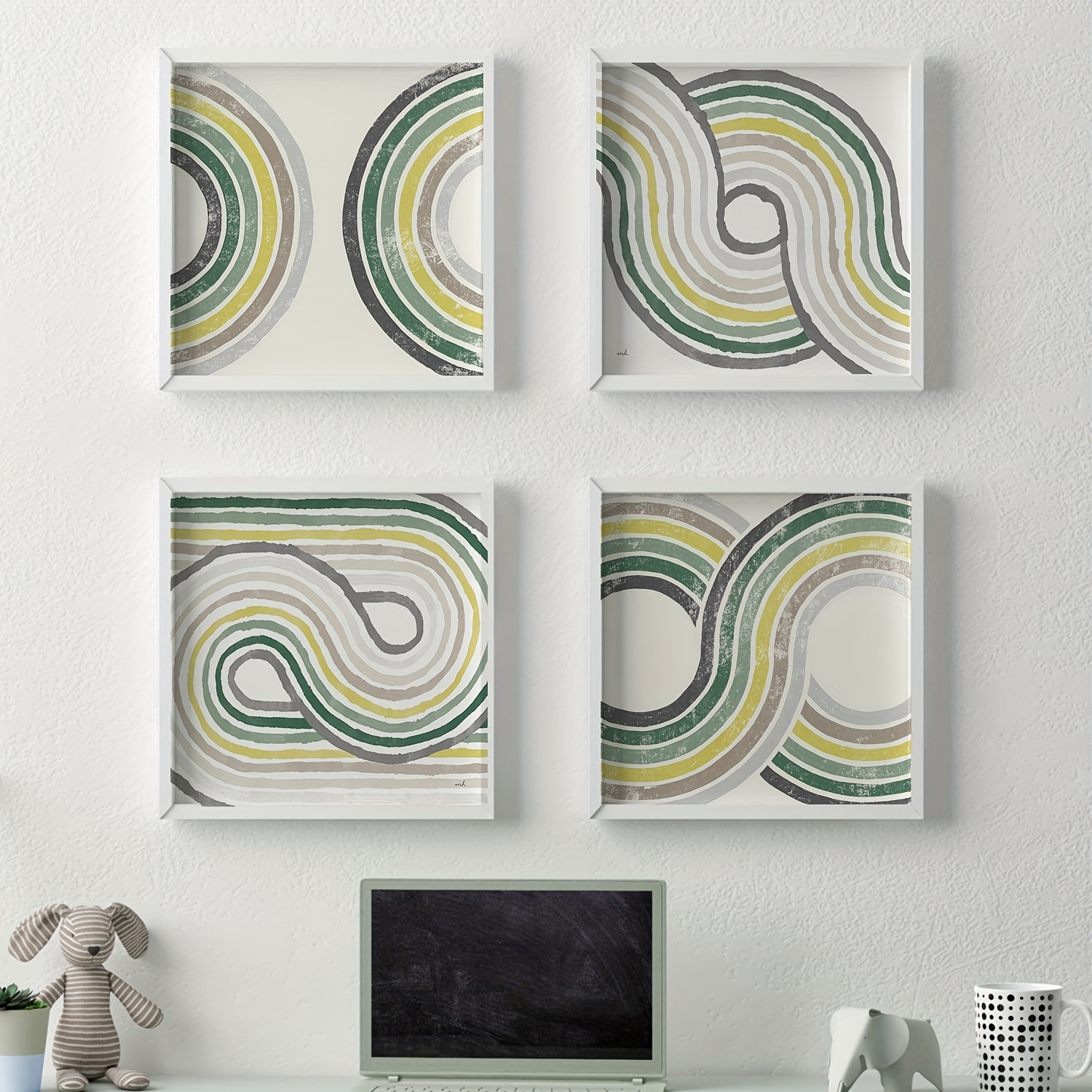 3 Pezzi Poster Quadri Moderni Astratti Geometrici Anulari - Temu Switzerland