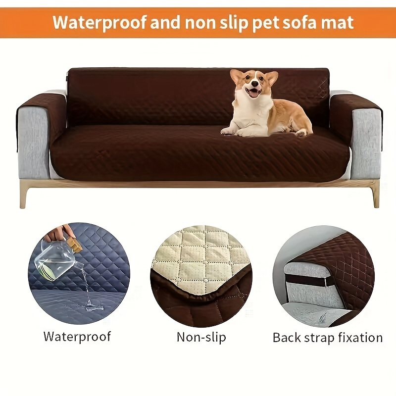 Turquoize 100% Waterproof Couch Cover for Pets Sofa Cover for Dogs Washable  Sofa Slipcover for 3 Cushion Couch Non-Slip Sofa Protector Furniture Cover